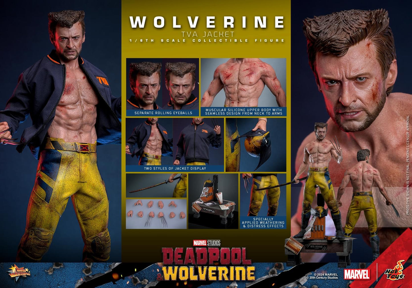 Preventa Figura Wolverine (TVA Jacket version) - Deadpool & Wolverine marca Hot Toys MMS756 escala 1/6