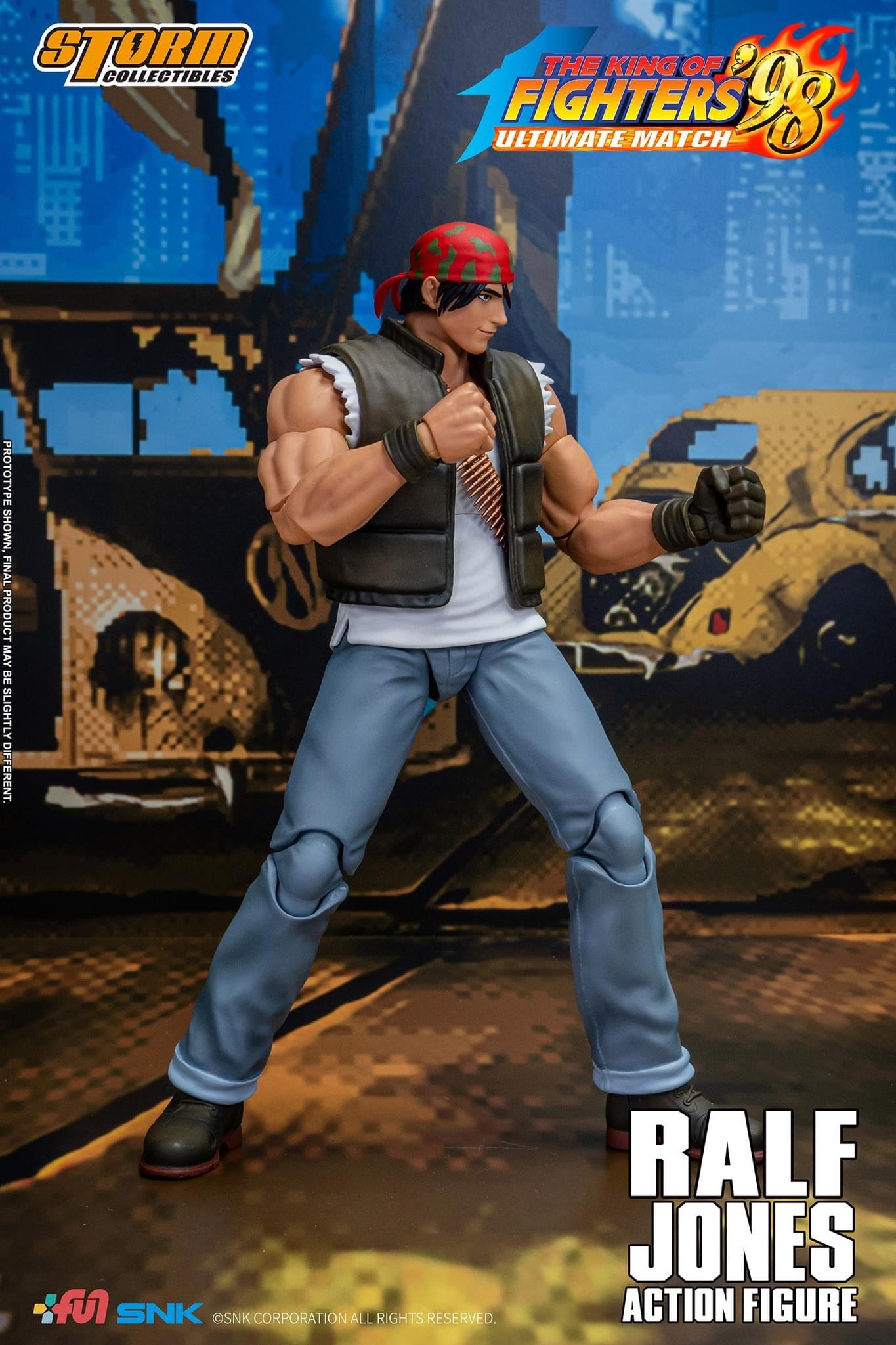 Preventa Figura Ralf Jones - The King of Fighters '98 Unlimited Match marca Storm Collectibles SKKF0 escala pequeña 1/12