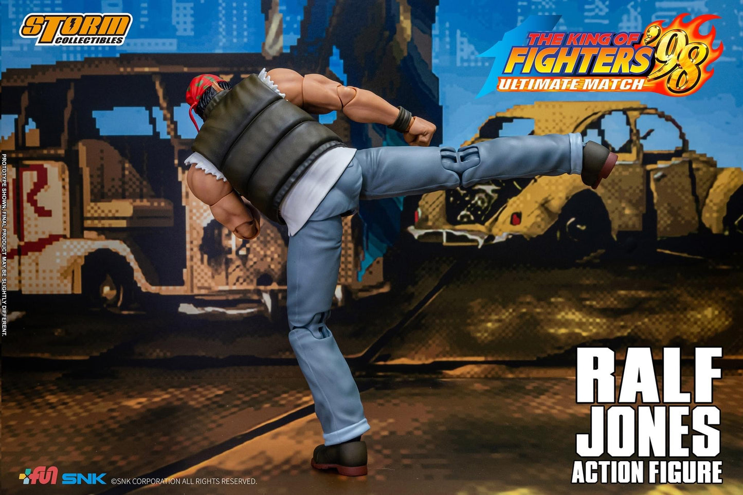 Preventa Figura Ralf Jones - The King of Fighters '98 Unlimited Match marca Storm Collectibles SKKF0 escala pequeña 1/12