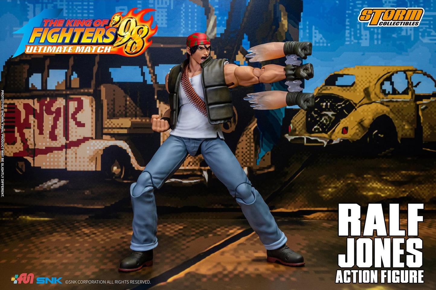 Preventa Figura Ralf Jones - The King of Fighters '98 Unlimited Match marca Storm Collectibles SKKF0 escala pequeña 1/12