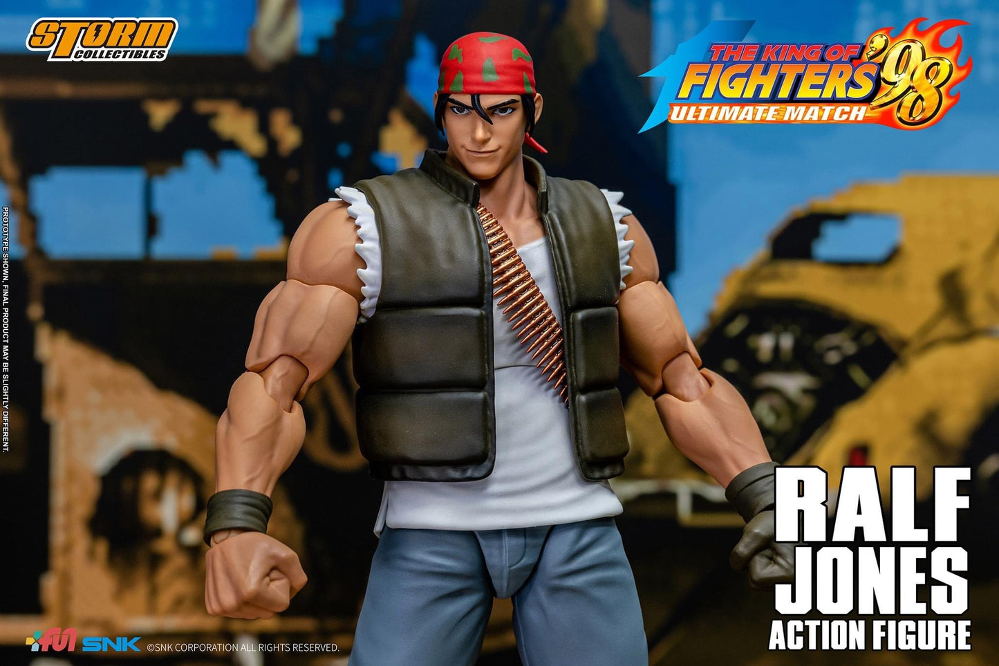 Preventa Figura Ralf Jones - The King of Fighters '98 Unlimited Match marca Storm Collectibles SKKF0 escala pequeña 1/12