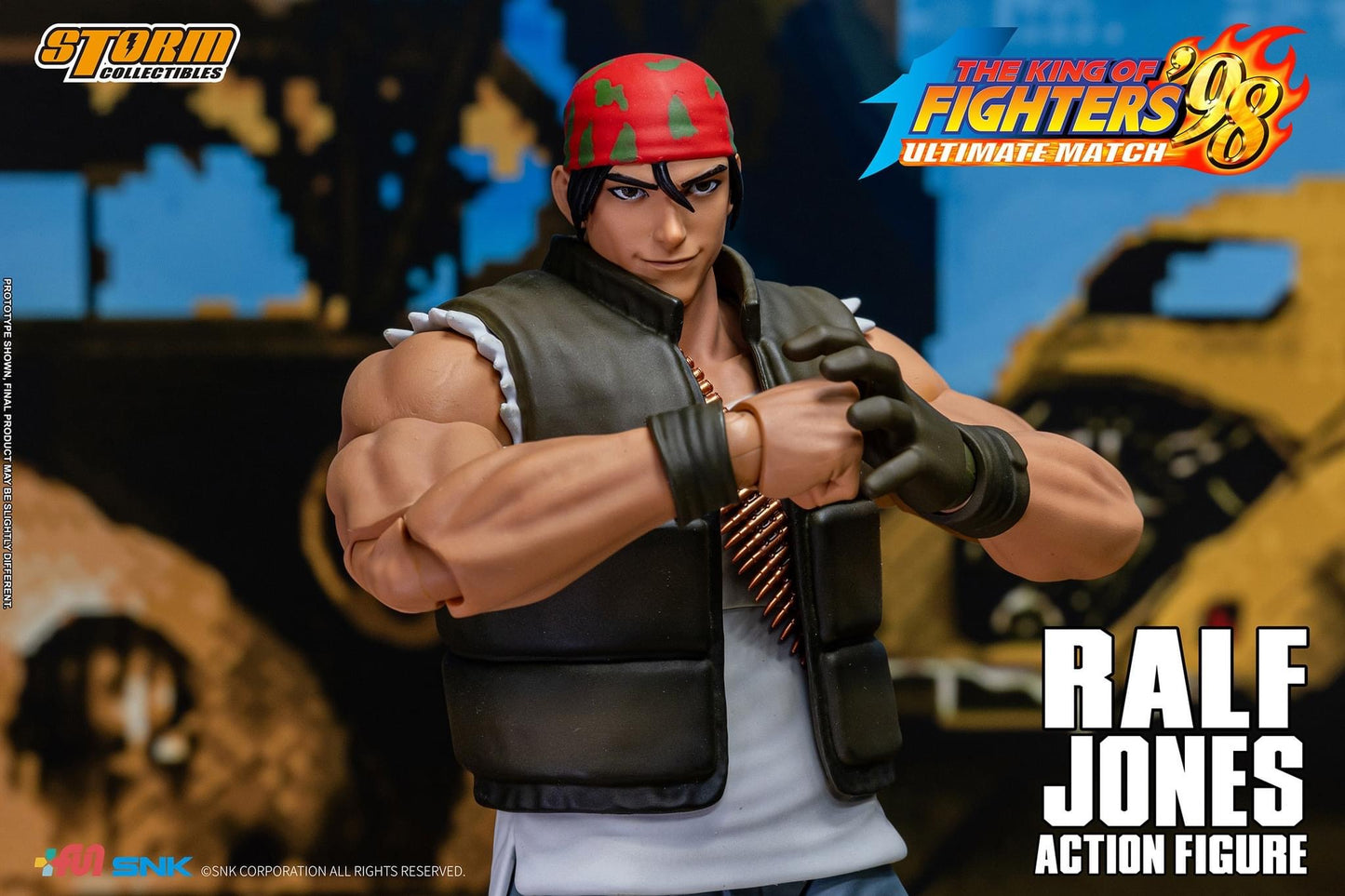 Preventa Figura Ralf Jones - The King of Fighters '98 Unlimited Match marca Storm Collectibles SKKF0 escala pequeña 1/12