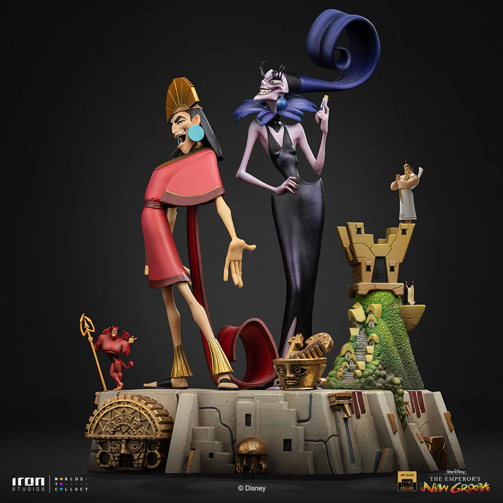Preventa Estatua Kuzco & Yzma (Deluxe version) - Las Locuras del Emperador marca Iron Studios escala de arte 1/10