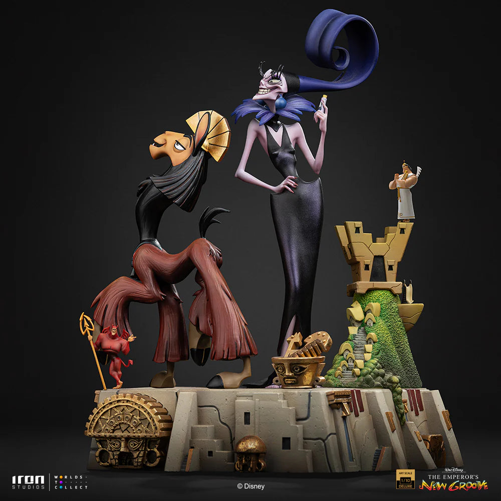 Preventa Estatua Kuzco & Yzma (Deluxe version) - Las Locuras del Emperador marca Iron Studios escala de arte 1/10