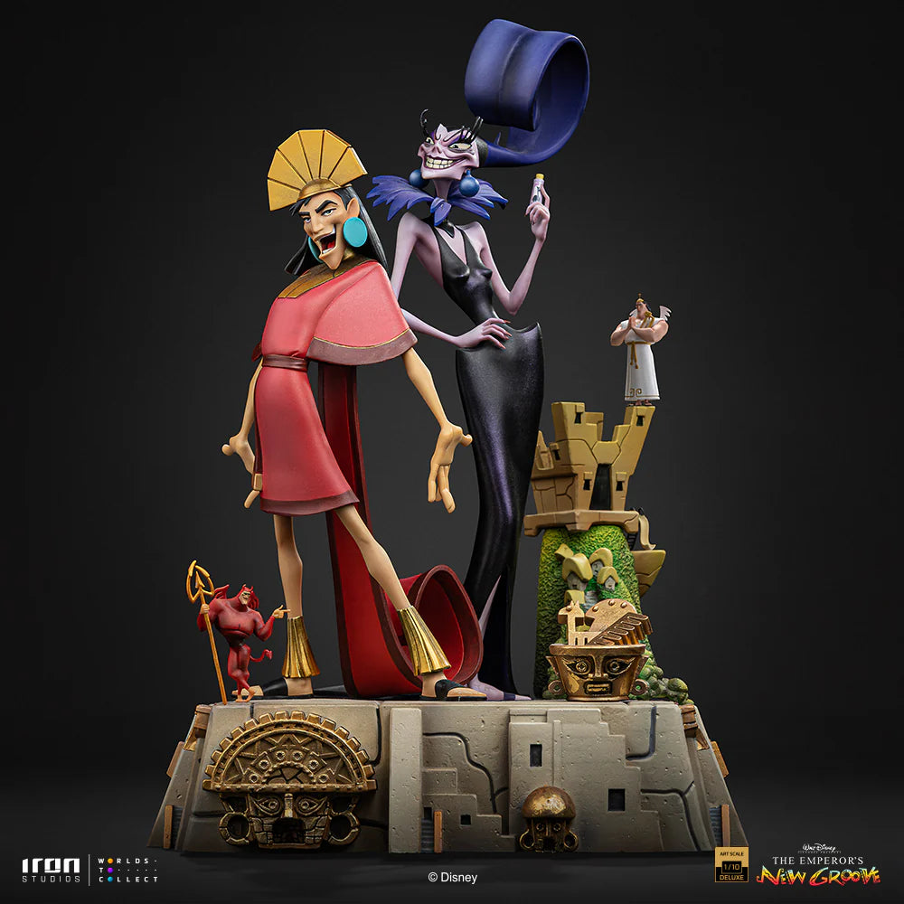Preventa Estatua Kuzco & Yzma (Deluxe version) - Las Locuras del Emperador marca Iron Studios escala de arte 1/10