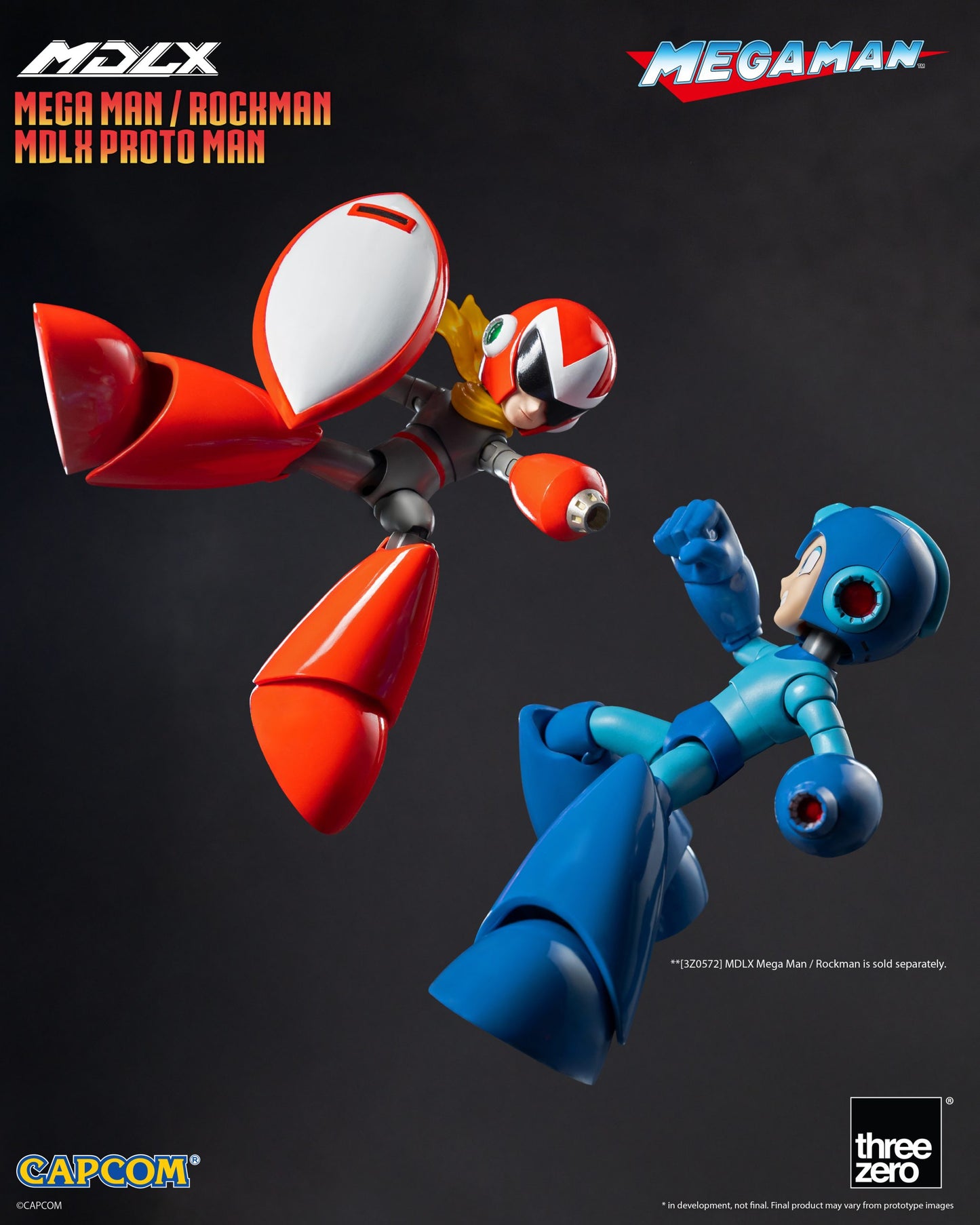 Preventa Figura MDLX Proto Man - Mega Man / Rockman marca Threezero 3Z0989 escala 1/12