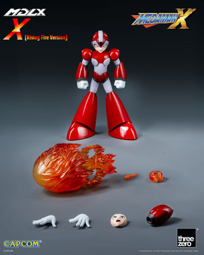 Preventa Figura MDLX X Mega Man X / Rockman X (Rising Fire Version) marca Threezero 3Z0576 escala pequeña 1/12