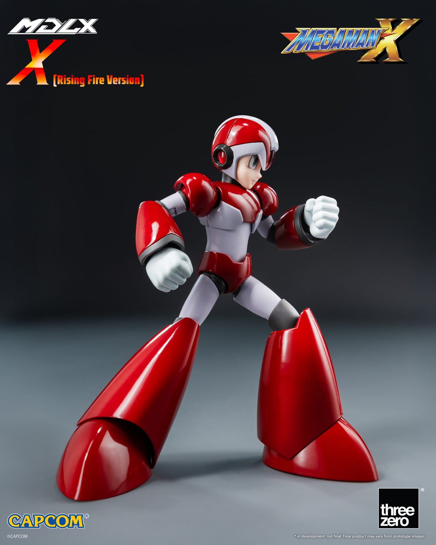 Preventa Figura MDLX X Mega Man X / Rockman X (Rising Fire Version) marca Threezero 3Z0576 escala pequeña 1/12