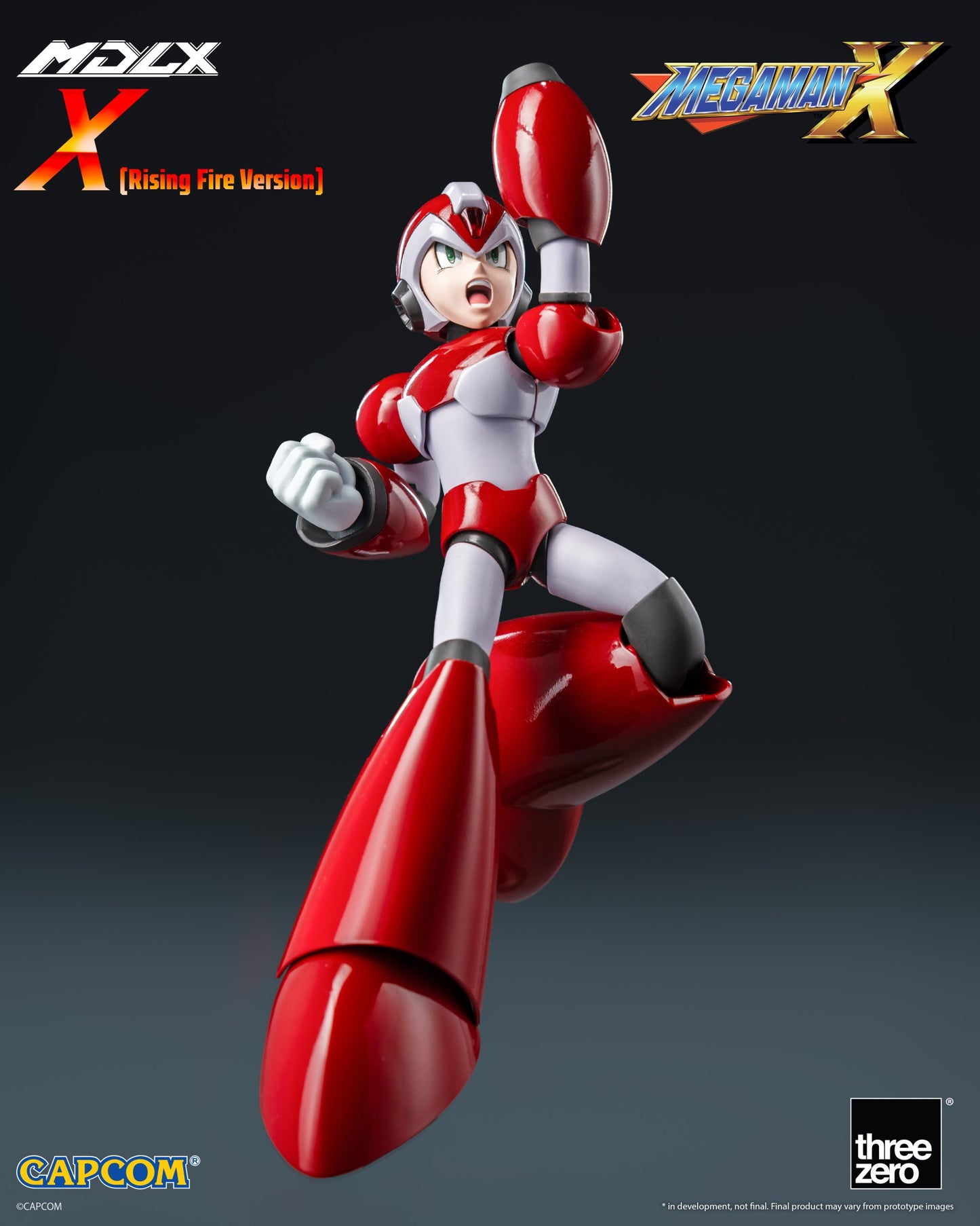 Preventa Figura MDLX X Mega Man X / Rockman X (Rising Fire Version) marca Threezero 3Z0576 escala pequeña 1/12