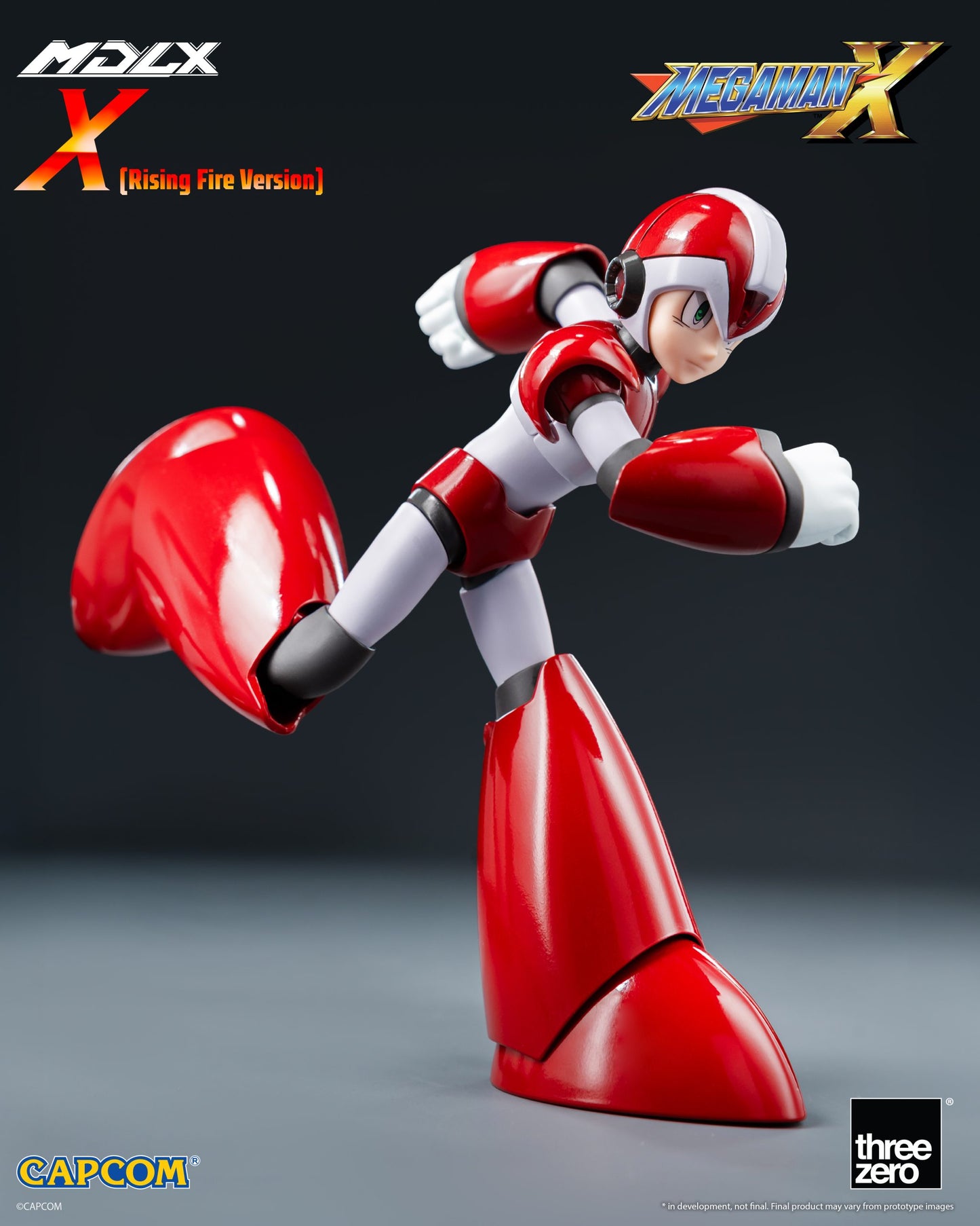 Preventa Figura MDLX X Mega Man X / Rockman X (Rising Fire Version) marca Threezero 3Z0576 escala pequeña 1/12