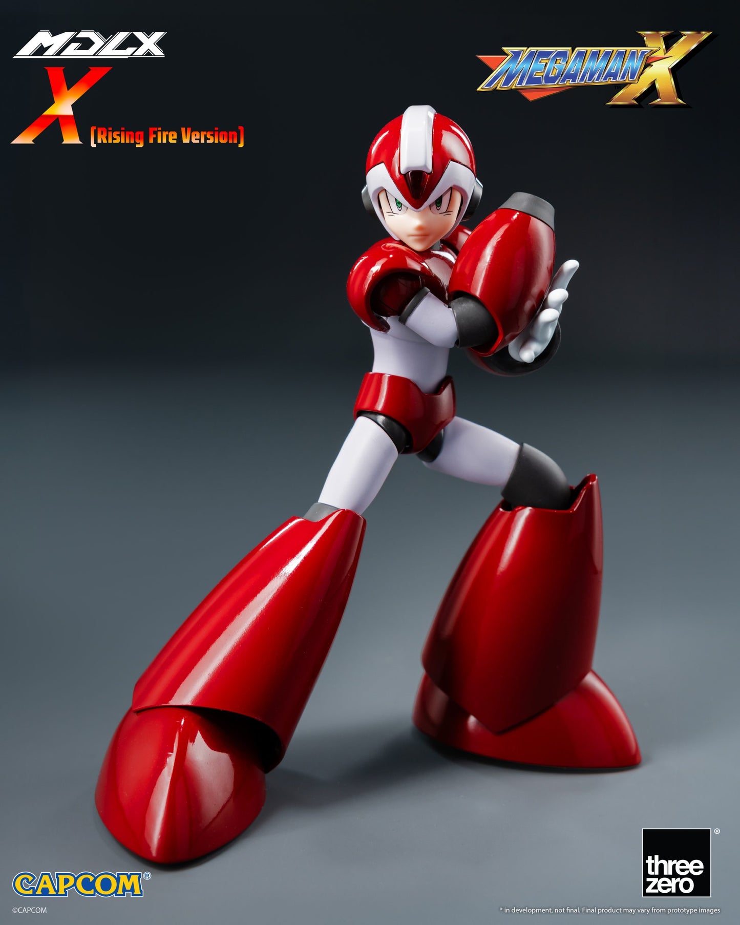 Preventa Figura MDLX X Mega Man X / Rockman X (Rising Fire Version) marca Threezero 3Z0576 escala pequeña 1/12