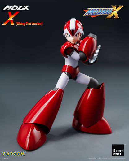 Preventa Figura MDLX X Mega Man X / Rockman X (Rising Fire Version) marca Threezero 3Z0576 escala pequeña 1/12