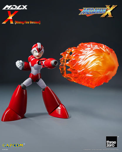 Preventa Figura MDLX X Mega Man X / Rockman X (Rising Fire Version) marca Threezero 3Z0576 escala pequeña 1/12