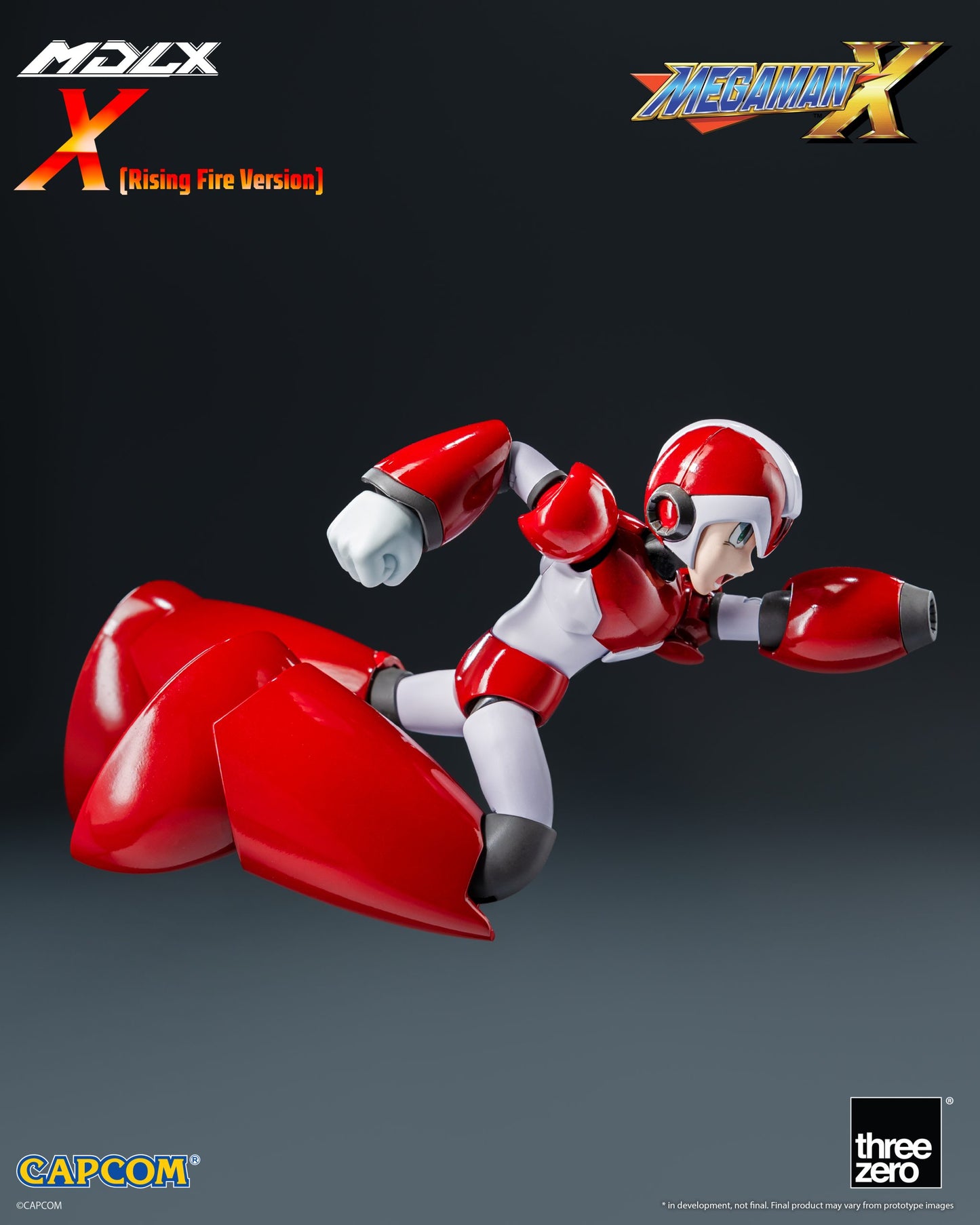 Preventa Figura MDLX X Mega Man X / Rockman X (Rising Fire Version) marca Threezero 3Z0576 escala pequeña 1/12