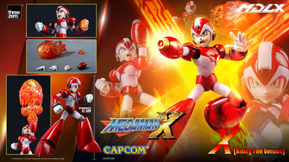 Preventa Figura MDLX X Mega Man X / Rockman X (Rising Fire Version) marca Threezero 3Z0576 escala pequeña 1/12
