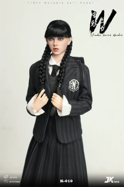 Pedido Figura Shadow Raven Maiden Wednesday cosplay marca JKToys K-010 escala 1/6