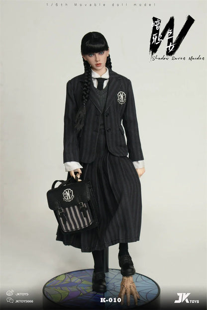 Pedido Figura Shadow Raven Maiden Wednesday cosplay marca JKToys K-010 escala 1/6
