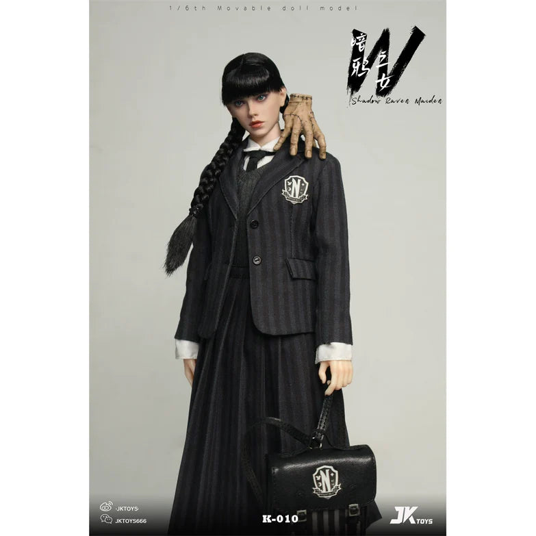 Pedido Figura Shadow Raven Maiden Wednesday cosplay marca JKToys K-010 escala 1/6
