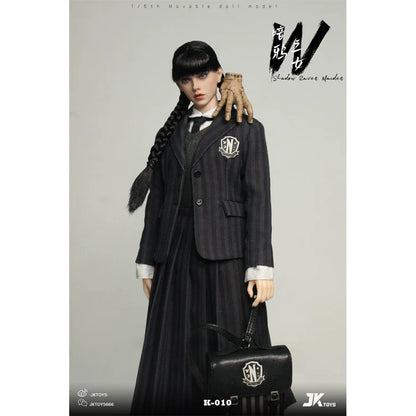 Pedido Figura Shadow Raven Maiden Wednesday cosplay marca JKToys K-010 escala 1/6