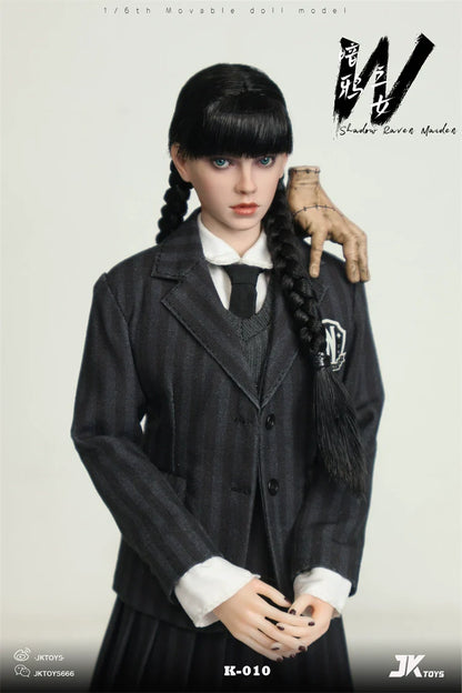 Pedido Figura Shadow Raven Maiden Wednesday cosplay marca JKToys K-010 escala 1/6