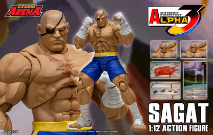 Preventa Figura SAGAT (Storm Arena) - Street Fighter Alpha 3 marca Storm Collectibles SFSA03 escala pequeña 1/12