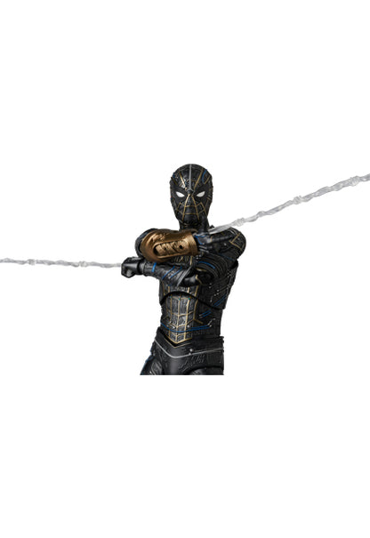Preventa Figura Spider-Man (Black & Gold Suit)- Spider-Man: No Way Home - MAFEX No. 308 marca Medicom Toy escala 1/12