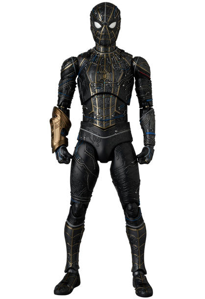 Preventa Figura Spider-Man (Black & Gold Suit)- Spider-Man: No Way Home - MAFEX No. 308 marca Medicom Toy escala 1/12