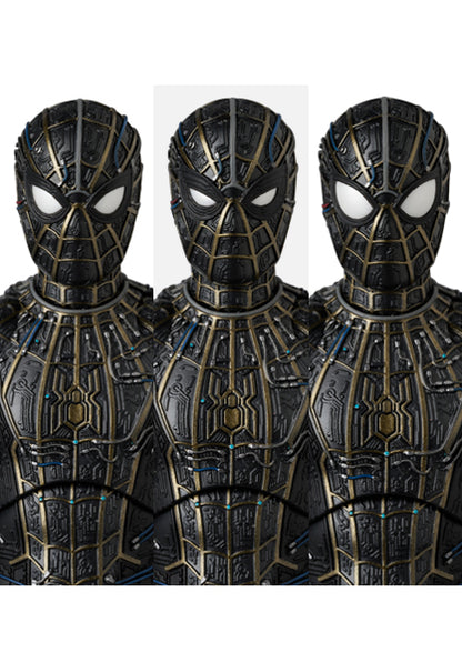 Preventa Figura Spider-Man (Black & Gold Suit)- Spider-Man: No Way Home - MAFEX No. 308 marca Medicom Toy escala 1/12