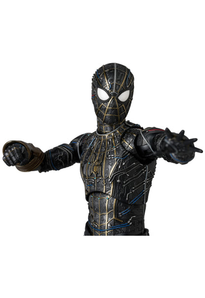 Preventa Figura Spider-Man (Black & Gold Suit)- Spider-Man: No Way Home - MAFEX No. 308 marca Medicom Toy escala 1/12