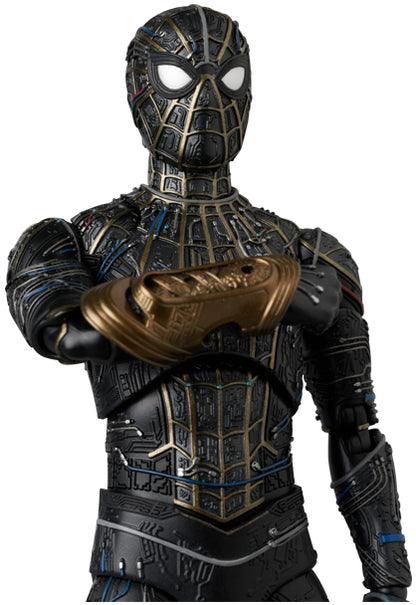 Preventa Figura Spider-Man (Black & Gold Suit)- Spider-Man: No Way Home - MAFEX No. 308 marca Medicom Toy escala 1/12