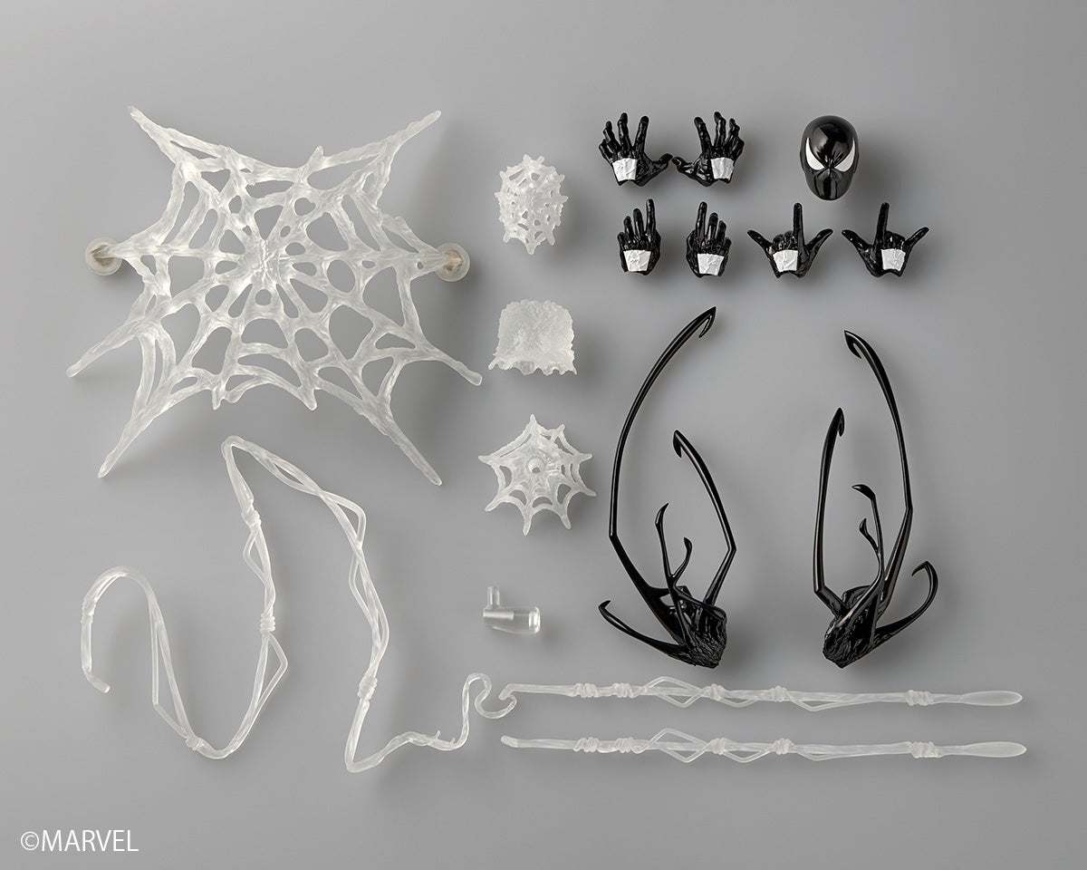 Preventa Figura Spider-Man (Traje Simbionte)- Marvel Comics - Amazing Yamaguchi Revoltech marca Kaiyodo NR147 escala 1/12 (relanzamiento)