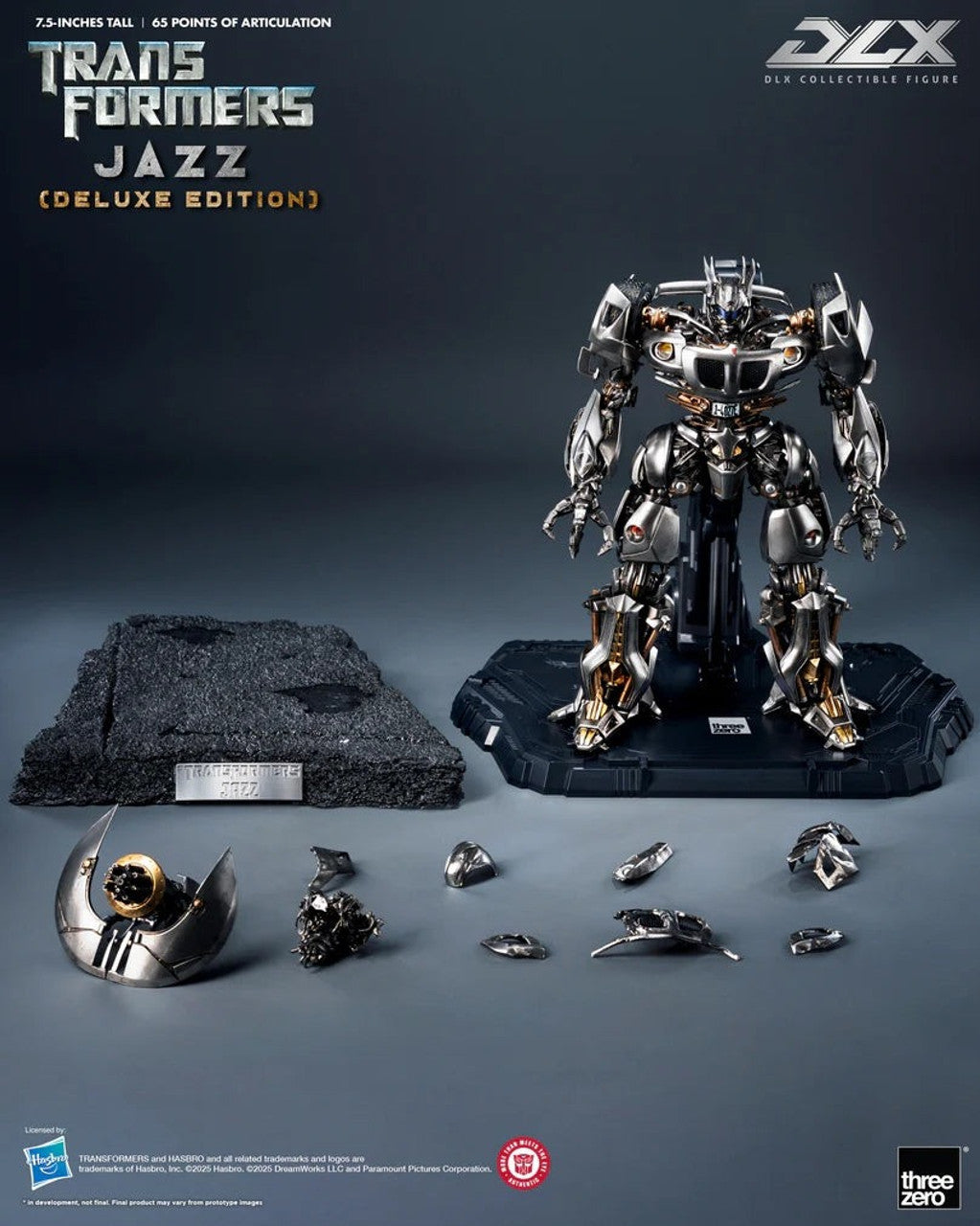 Preventa Figura DLX Jazz (Deluxe version) - Transformers marca Threezero 3Z1046 (19 cm)