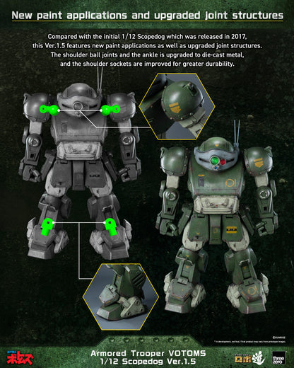 Preventa Figura Scopedog (Ver.1.5) - Armored Trooper Votoms marca Threezero 3Z1019 escala 1/12