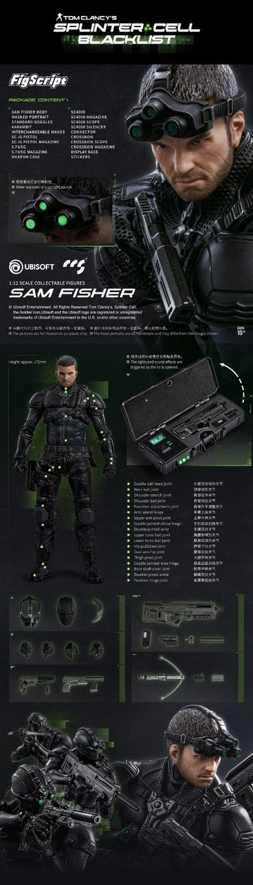 Preventa Figura Sam Fisher - Splinter Cell: Blacklist - FigScript marca CCSToys escala 1/12