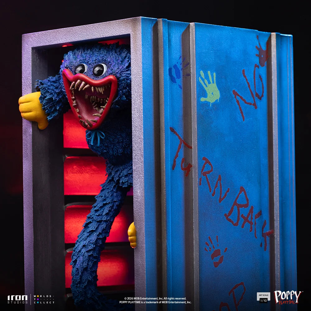 Preventa Estatua Huggy Wuggy - Poppy Playtime marca Iron Studios escala de arte 1/10