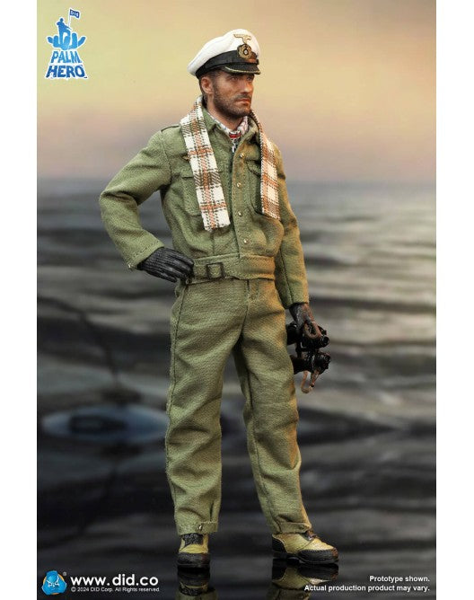 Preventa Figura Lehmann - WWII German U-Boat Commander - Palm Hero Series marca DID XD80026 escala pequeña 1/12