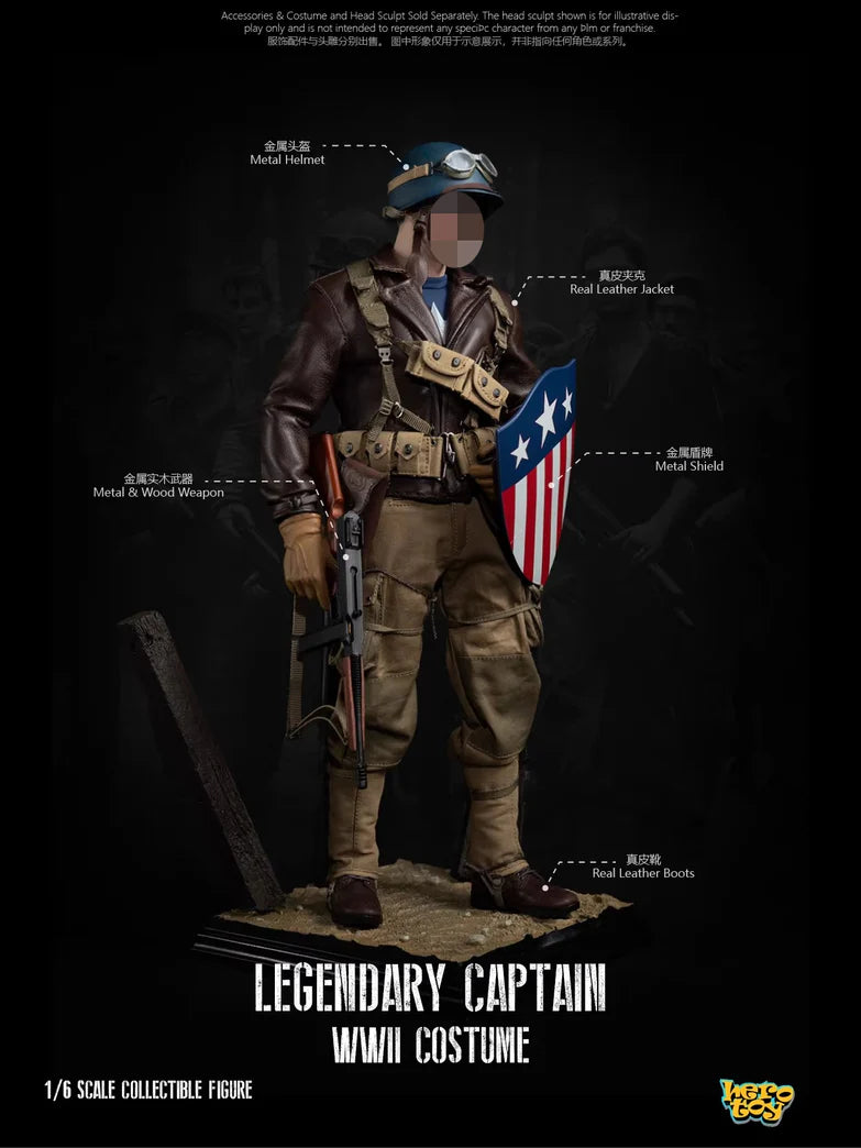 Preventa Set Legendary Captain WWII (Special Version) marca Facepool FPAC003B escala 1/6
