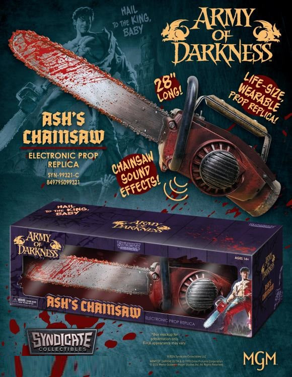 Preventa Prop Replica Ash's Chainsaw (Electrónico) - Army of Darkness marca Syndicate Collectibles escala real 1/1