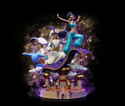 Preventa Estatua Aladdin y Jasmine (Deluxe) - Disney Classics (Disney 100th Anniversary) - Limited Edition marca Iron Studios escala de arte 1/10