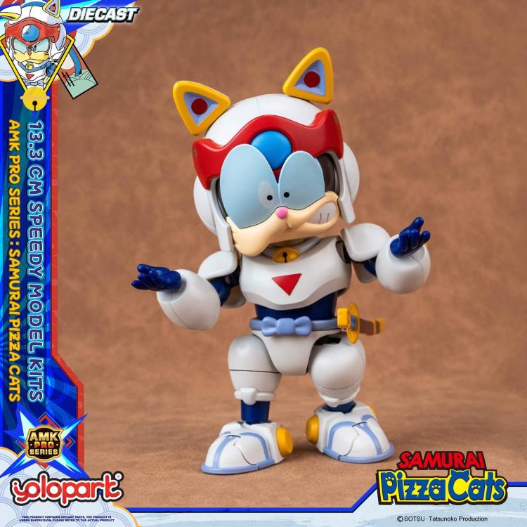 Preventa Figura Speedy (set doble) (Diecast)- Samurai Pizza Cats - AMK PRO Series - Model Kit marca Yolopark