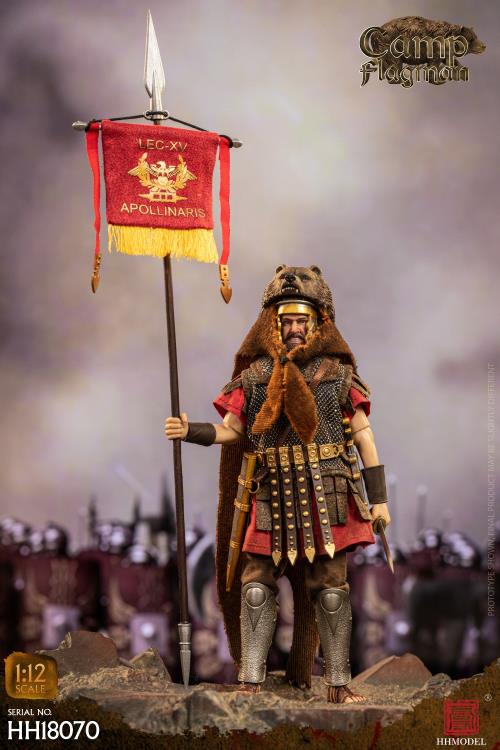 Preventa Figura Rome Camp Flagman - Imperial Legion marca HHModel HH18070 escala pequeña 1/12