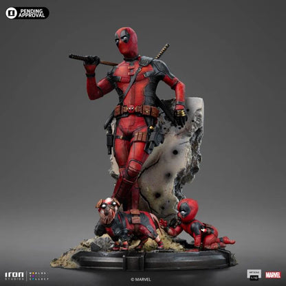 Preventa Estatua Deadpool (Babypool & Dogpool) - Deadpool & Wolverine - Limited Edition marca Iron Studios escala de arte 1/10