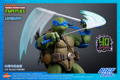 Preventa Figura TMNT LEONARDO - 40th Anniversary Edition marca BigFToys BIGF-001 escala 1/6