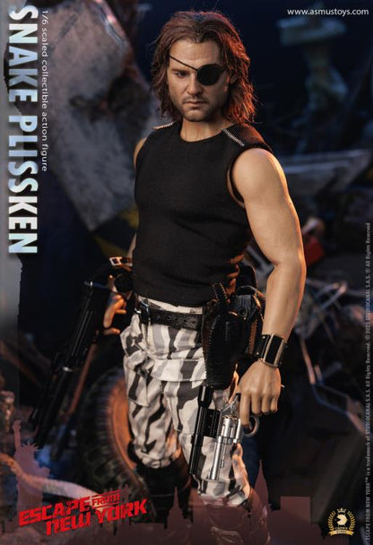 Pedido Figura SNAKE PLISSKEN (versión cabello real) - Escape from New York (1981) - Serie Crown marca Asmus Toys CRW004H escala 1/6