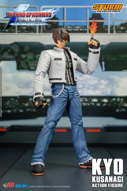 Preventa Figura Kyo Kusanagi - The King of Fighters 2002 Unlimited Match marca Storm Collectibles SKKF08 escala pequeña 1/12