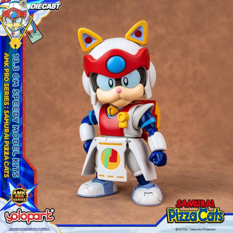 Preventa Figura Speedy (set doble) (Diecast)- Samurai Pizza Cats - AMK PRO Series - Model Kit marca Yolopark