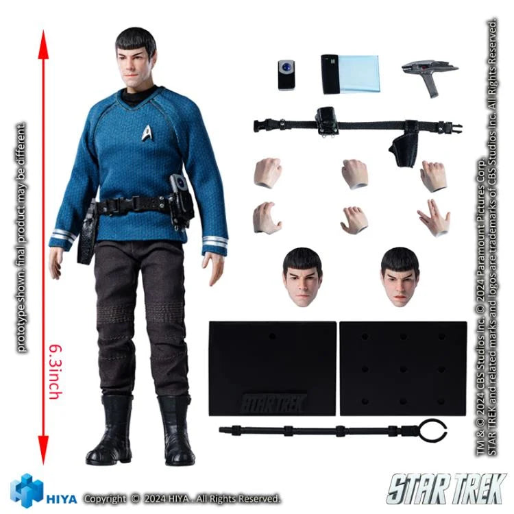 Preventa Figura Spock (Exclusiva PX Previews) - Star Trek (2009) - Exquisite Super Series marca HIYA ESS0266 escala pequeña 1/12