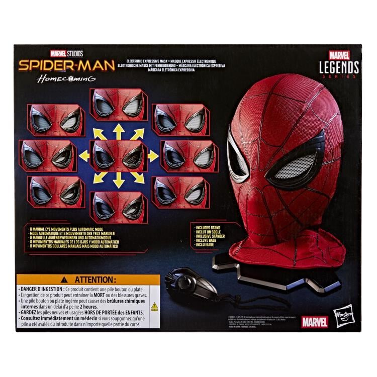 Pedido Mascara de Spider-Man (electrónica usable expresiva) - Spider-Man: Homecoming - Marvel Legends marca Hasbro escala real 1/1