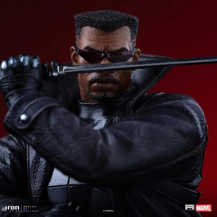 Preventa Estatua Marvel Comics Blade marca Iron Studios escala de arte 1/10