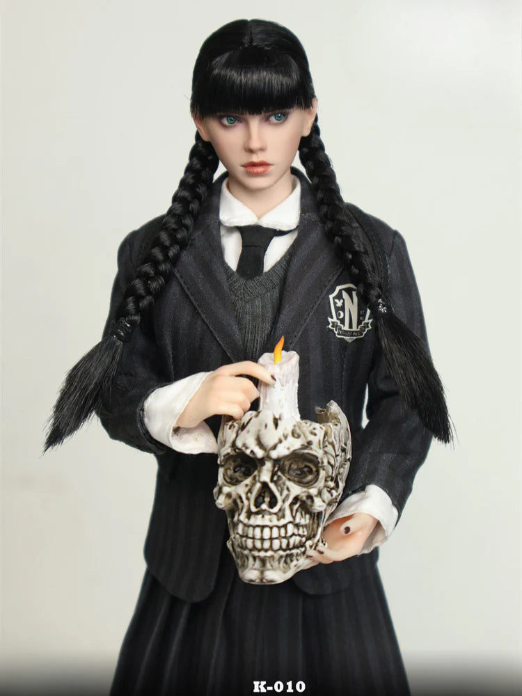 Pedido Figura Shadow Raven Maiden Wednesday cosplay marca JKToys K-010 escala 1/6